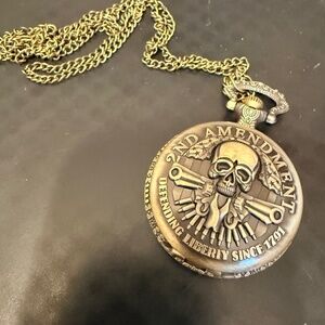 Guns 2nd amendment pocket watch